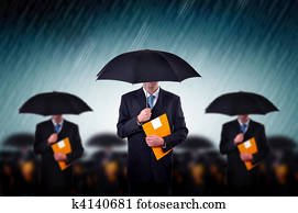Businessmen in rain Businessmen in rain