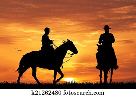 cowboys on horse cowboys on horse