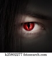 face of a young male vampire close up face of a young male vampire close up