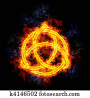 Fiery Celtic Knot. Fiery Celtic Knot.