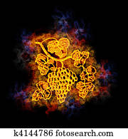 Fiery grapes. Fiery grapes.