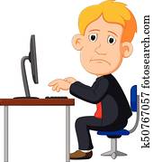 Man working on computer