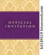 vecteur, officiel, invitation, fond