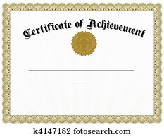 Vector Gold Certificate and Seal Vector Gold Certificate and Seal