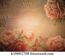 Vintage background with roses Vintage background with roses
