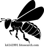 שחור, דבורה, צללית