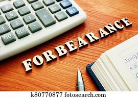 Forbearance word from wooden letters. Forbearance word from wooden letters.