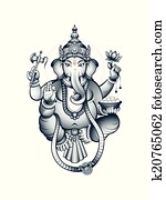 indische, gott, ganesha indische, gott, ganesha