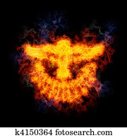 inflamável, pomba, de, a, santissimo, Spirit.