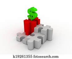 puzzle dollar concept