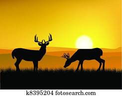 Deer silhouette Deer silhouette