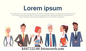 handlowy zaludniają, grupa, drużyna, ludzkie zasoby, koledzy