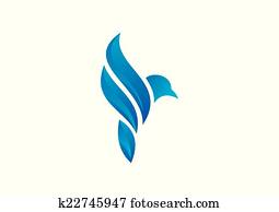 hummingbird abstract flying vector logo hummingbird abstract flying vector logo