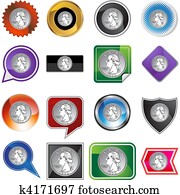 Quarter Clipart | u12390251 | Fotosearch