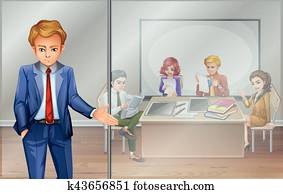 Businessman at the meeting