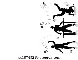 Dj and clubber silhouettes Dj and clubber silhouettes