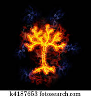 Fiery tree. Fiery tree.