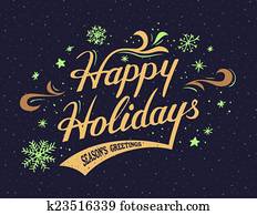 Happy Holidays hand-lettering card Happy Holidays hand-lettering card