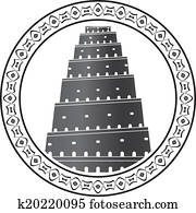 turm, von, babel., viert, variante