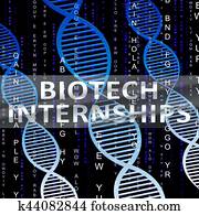 Biotech Internship Shows Biotechnology Training 3d Illustration