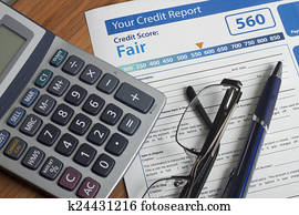 Credit report with score