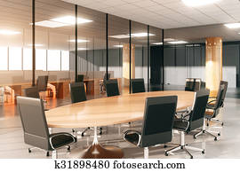 Modern conference room with furniture Modern conference room with furniture