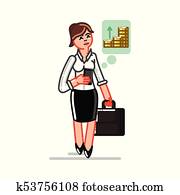 Business woman checking