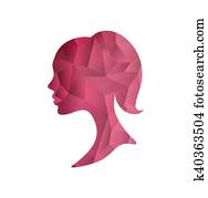 Crystal Abstract Woman's Silhouette Crystal Abstract Woman's Silhouette