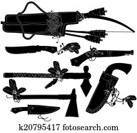 קבע, של, נשקים, הודי אמריקאי