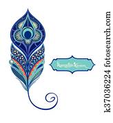 קישוטי, נוצה של טווס