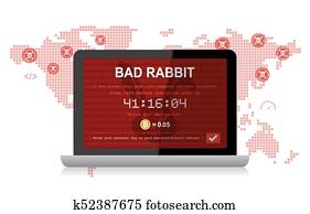 Bad Rabbit Ransomware Attack Malware Hacker Around The World Bad Rabbit Ransomware Attack Malware Hacker Around The World