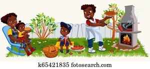 Hispanic young man cooking yummy dinner for family