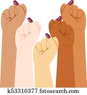 International Woman Diversity Fist