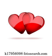 Background Two Hearts Happy Valentines Day Background Two Hearts Happy Valentines Day