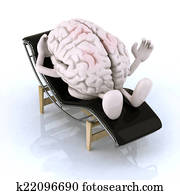 brain that rests on a chaise longue