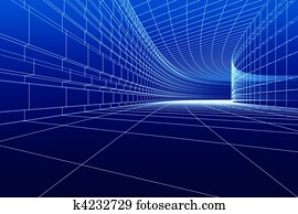 3d, arquitetônico, construção