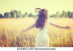 Beautiful Teenage Girl Outdoors Enjoying Nature Beautiful Teenage Girl Outdoors Enjoying Nature