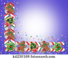 Christmas Border Cookies and Candy Christmas Border Cookies and Candy