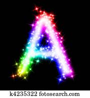 colorful alphabet letter - A colorful alphabet letter - A