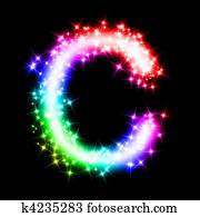 colorful alphabet letter - C colorful alphabet letter - C