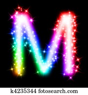 colorful alphabet letter - M colorful alphabet letter - M