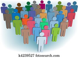 gesellschaft, firma, oder, bevoelkerung, symbol, leute, farben