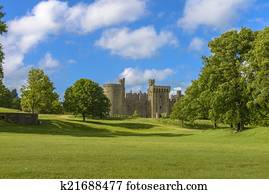 Historic Bodiam Castle in East Sussex
