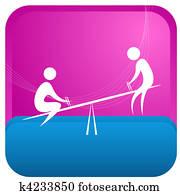 human on see saw human on see saw
