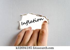 Inflation text concept