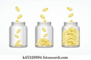 Money Savings Concept. Vector