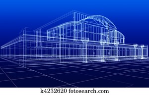 sketch of office building sketch of office building