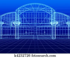 sketch of office building sketch of office building