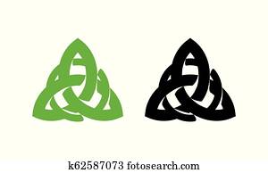 triquetra celtic symbol wiccan isolated vector background pagan charmed illustration sign clipart occult ancient fotosearch knot trinity divination geometric protection