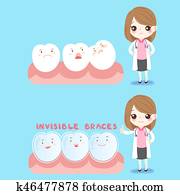 woman dentist with tooth